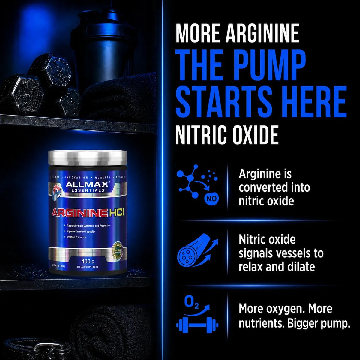 Arginin Allmax Arginine HCl 400 g — foto 3