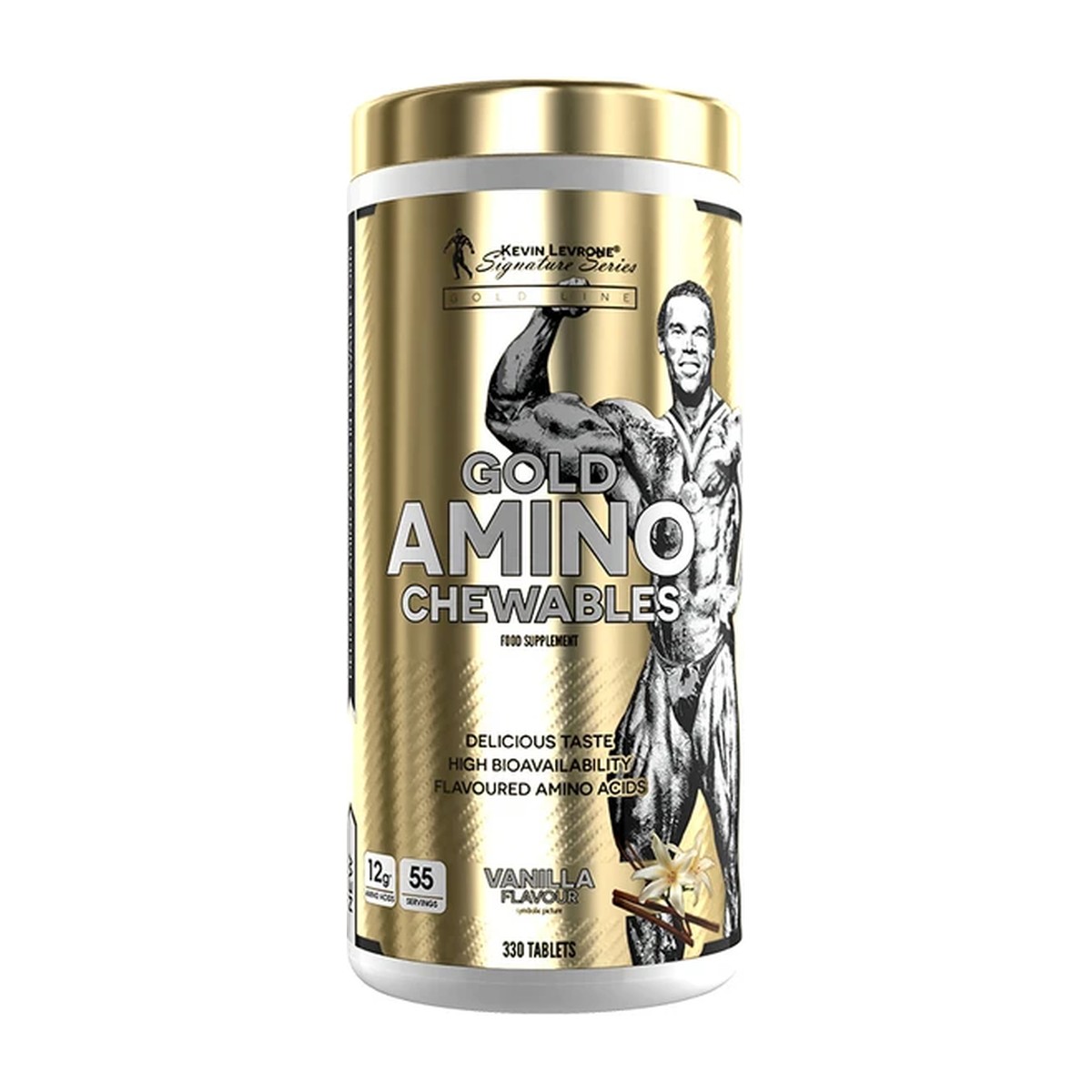 Aminokislotalar Kevin Levrone Gold Amino Chewables 330 tabletka