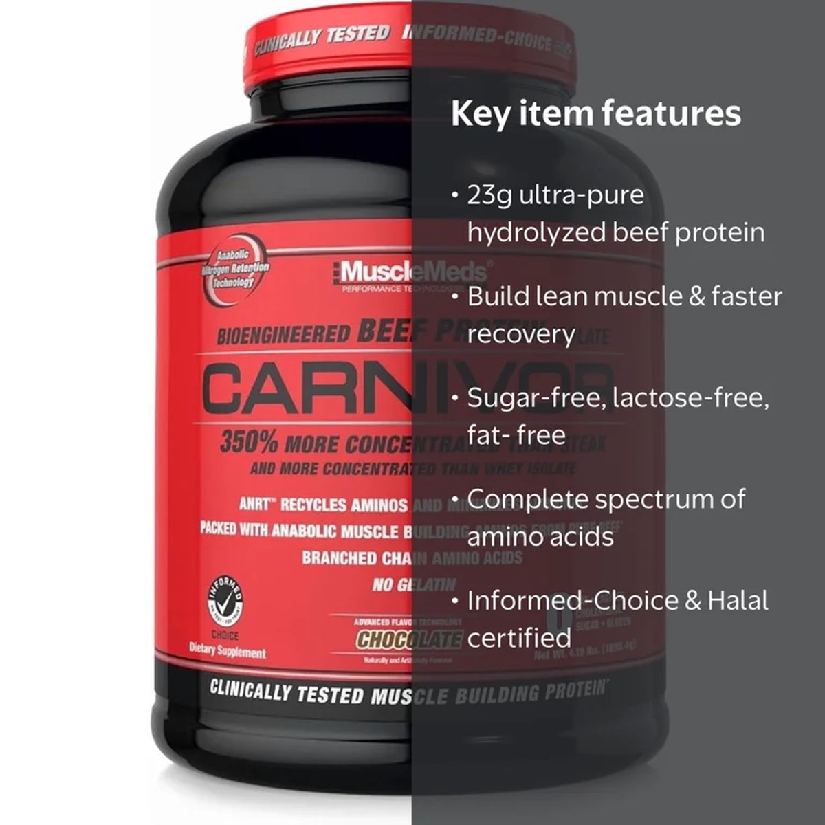 Protein MuscleMeds Carnivore Beef 1,8 kg — foto 4