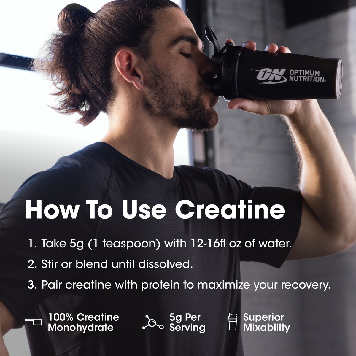 Kreatin Optimum Nutrition Micronized Creatine 300 g — foto 5