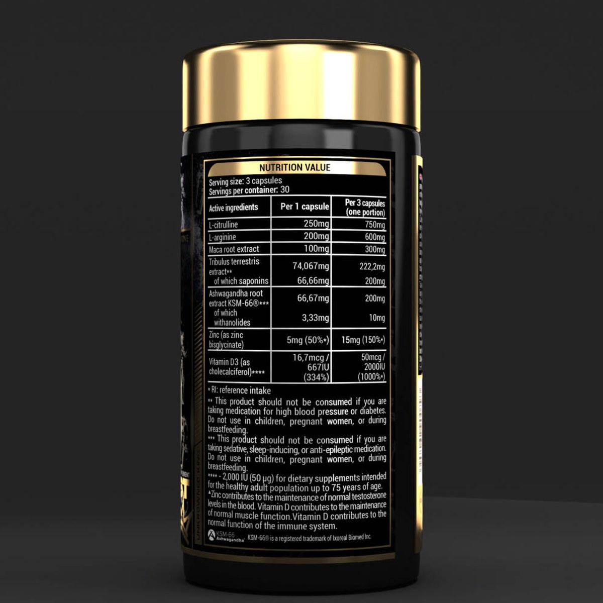 Тестобустер Unkrowned King Alpha Test 90 капсул — фото 2