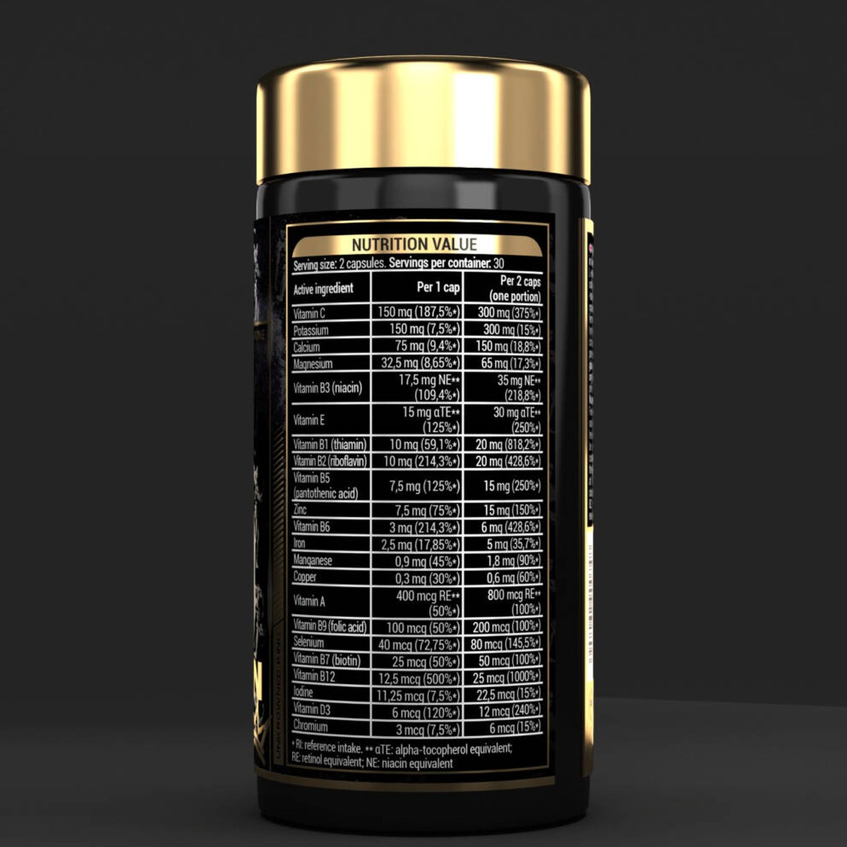 Multivitaminlar Unkrowned King Multivitamin 60 kapsula — foto 2