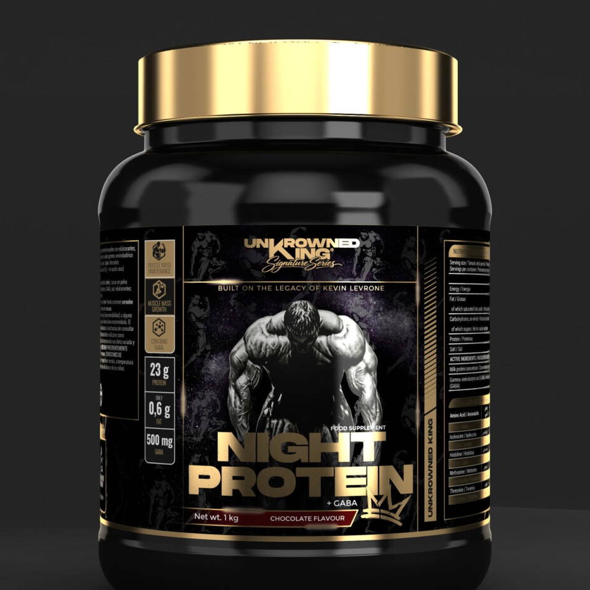 Tungi protein Unkrowned King Night Protein + GABA 1 kg — foto 2